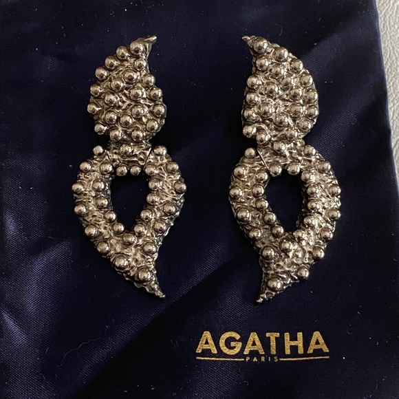 Agatha Jewelry - AGATHA PARIS VINTAGE SILVER-TONE CLIP EARRINGS